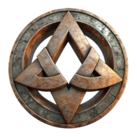 serene abstract Ancient Symbol with Rustic Texture Transparent premium png