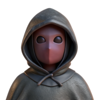 extraordinary traditional Anonymous Figure Hood Black Fabric Isolated Element authentic png