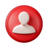dramatic classic Anonymous User Icon Red Circle Isolated Element original png