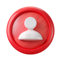 stunning classic Anonymous User Icon Red Circle Isolated Element detailed png