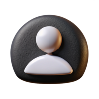magnificent classic Anonymous User Icon with Black Silhouette Isolated high resolution png