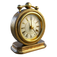 extraordinary artistic Antique Clock Transparent Background with Gold Accents genuine png
