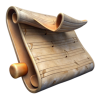 magnificent contemporary Antique Music Sheet Transparent Background with Musical Notes high quality png
