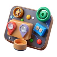 vibrant abstract Ar Interface with Interactive Buttons and Icons Cutout exclusive png