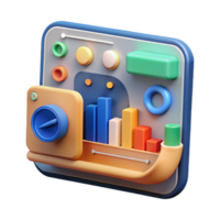 beautiful modern Ar Interface with Interactive Buttons and Icons Cutout premium png