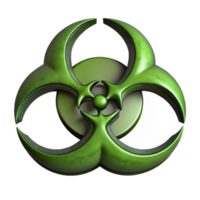 wonderful traditional Army Green Synthetic Biohazard Symbol Cutout Element high quality png
