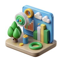 magnificent abstract Artificial Ecosystem Data Display Cutout premium png