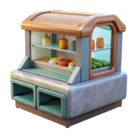 stunning rustic Artificial Food Display Case Cutout Refrigerated Unit authentic png