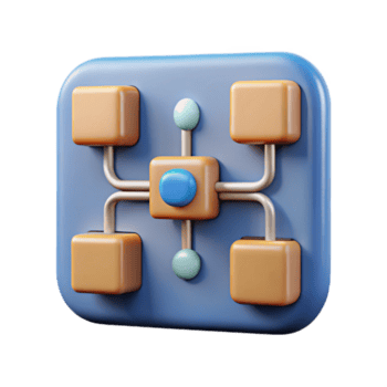 levendig rustiek kunstmatig intelligentie- algoritme icoon met flowchart transparant achtergrond oprecht png