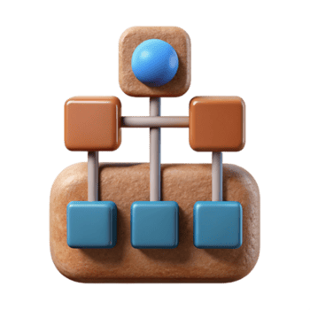 buitengewoon artistiek kunstmatig intelligentie- algoritme icoon met flowchart transparant achtergrond hoog resolutie png