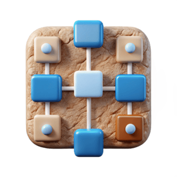 indrukwekkend creatief kunstmatig intelligentie- algoritme icoon met flowchart transparant achtergrond authentiek png