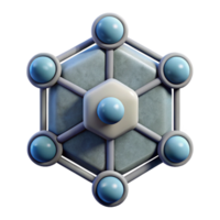 wonderful classic Artificial Intelligence Network Icon with Connected Nodes Transparent Background high resolution png