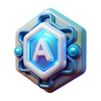 magnificent artistic Artificial Intelligence Symbol Glowing Effect Transparent Background 4K png