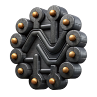 vibrant contemporary Artificial Intelligence Symbol Binary Code Black Cutout premium png