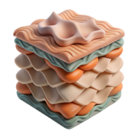 elegant classic Artificial Tissue Sample Layered Structure Isolated 4K png