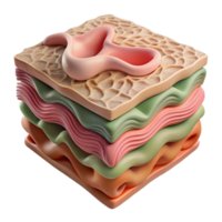 impressive modern Artificial Tissue Sample Layered Structure Isolated exclusive png