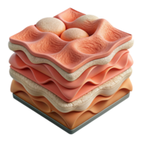 dramatic abstract Artificial Tissue Sample Layered Structure Isolated high resolution png