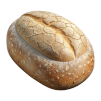 wonderful modern Artisan Bread Loaf Crusty Texture Transparent Background high quality png