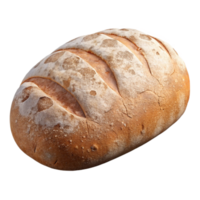 dramatic rustic Artisan Bread Loaf Crusty Texture Transparent Background high quality png