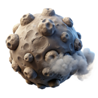 serene classic Asteroid Impact Crater Cutout with Dust Cloud premium png