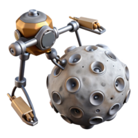 magnificent abstract Asteroid Mining Drone Cutout with Robotic Arm exclusive png