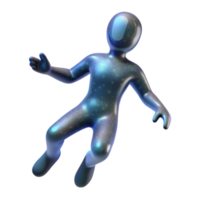 extraordinary artistic Astral Projection Silhouette Isolated on Transparent Background 4K png