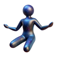 elegant abstract Astral Projection Silhouette Isolated on Transparent Background exclusive png