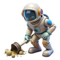 extraordinary modern Astronaut Cleaning Space Debris Isolated authentic png