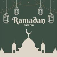 ramadan kareem background, greeting card vector