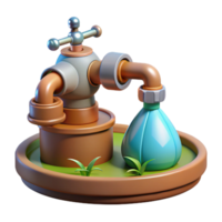serene abstract Automated Watering System Drip Irrigation Isolated professional png