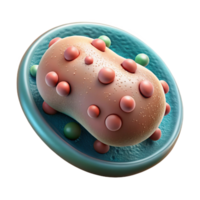 impressive rustic Bacterial Art Microscopic Detail Isolated on Transparent Background 4K png
