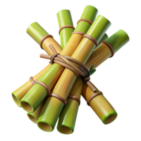 extraordinary rustic Bamboo Stick Bundle Tied Together Transparent Background detailed png