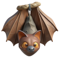 vibrant modern Bat Hanging Upside Down Cutout Cave Background original png