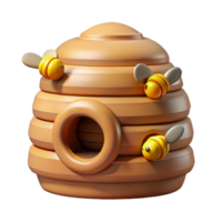 stunning classic Beehive with Bees Active Isolated exclusive png