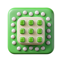 serene rustic Binary Code Pattern Cutout with Green Accents original png