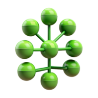 beautiful artistic Binary Tree Structure with Green Nodes Cutout premium png