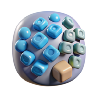 serene contemporary Binary Code Stream with Data Blocks Isolated Element professional png