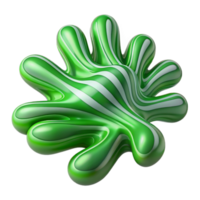 wonderful abstract Bio Art Green Abstract Shapes Isolated professional png