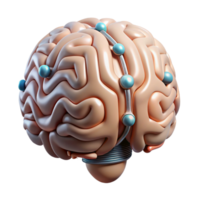 serene abstract Bio Cybernetic Brain Data Processing Isolated professional png