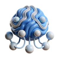 serene modern Bio Cybernetic Data Stream Flowing Isolated high quality png