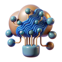 magnificent creative Bio Cybernetic Data Stream Flowing Isolated high quality png