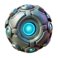 vibrant abstract Bio Cybernetic Energy Core Glowing Cutout high resolution png