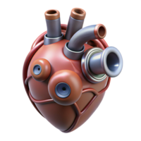 vibrant artistic Bio Cybernetic Heart Artificial Valves Cutout 4K png