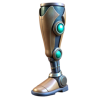 wonderful rustic Bio Cybernetic Leg Dark Background Isolated authentic png