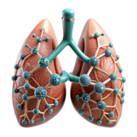 dramatic abstract Bio Cybernetic Lung Intricate Network Isolated detailed png