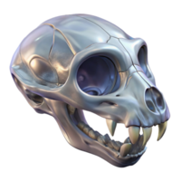 wonderful artistic Bio Cybernetic Mammal Skull Profile View Transparent high resolution png