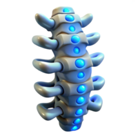 serene rustic Bio Cybernetic Spine Backlit Isolated Element exclusive png