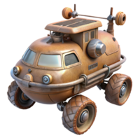 magnificent vintage Bio Cybernetic Vehicle Hovering Position Isolated authentic png