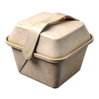 beautiful rustic Biodegradable Takeout Container Flat Lay Cutout high resolution png