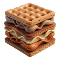 wonderful rustic Biofilm Layers Brown and Beige Texture Isolated 4K png